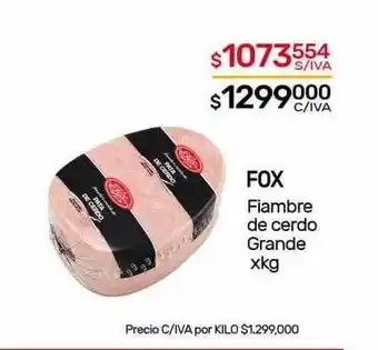 Nini Mayorista Fox fiambre de cerdo grande oferta