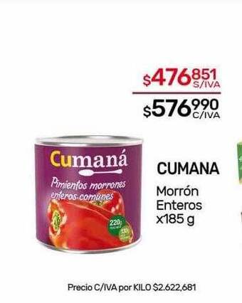 Nini Mayorista Cumana morrón enteros oferta