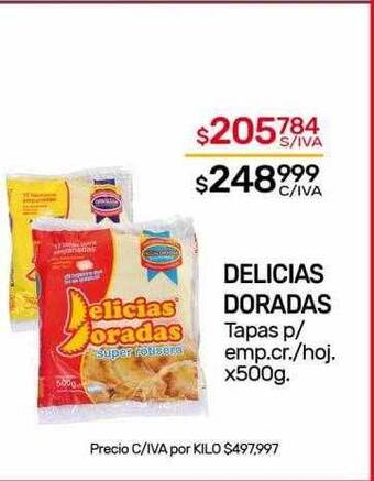 Nini Mayorista Delicias doradas tapas p emp. cr. hoj oferta