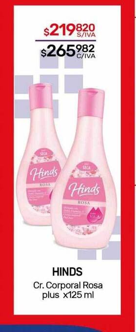 Nini Mayorista Hinds. cr. corporal rosa plus oferta