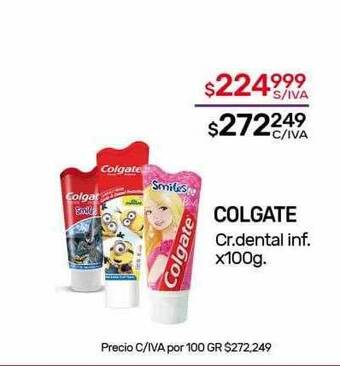 Nini Mayorista Colgate cr. dental inf. oferta