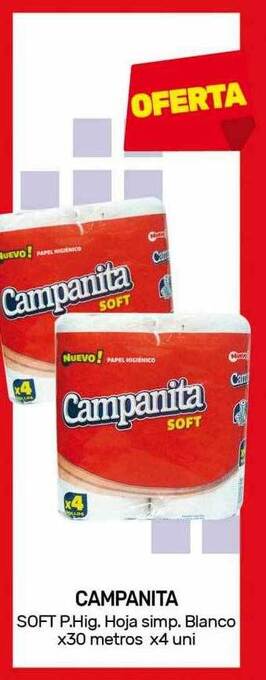 Nini Mayorista Campanita soft p. hig. hoja simp. blanco oferta