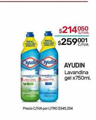 Nini Mayorista Ayudin lavandina gel oferta
