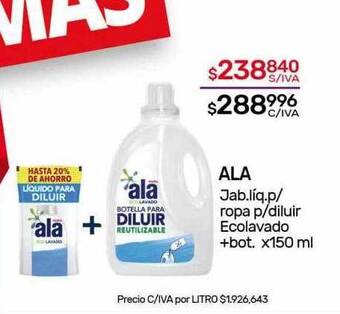 Nini Mayorista Ala jab. líq. p ropa p diluir ecolavado + bot. oferta