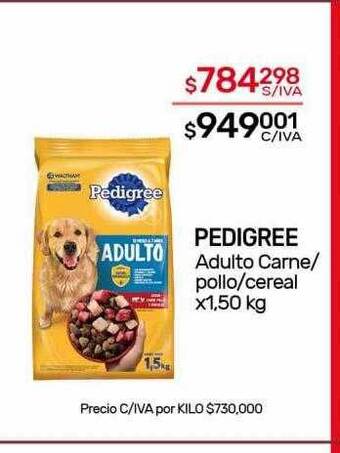 Nini Mayorista Pedigree adulto carne pollo cereal oferta
