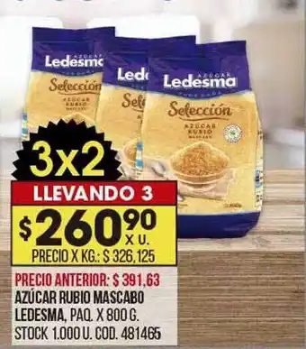 Coto Azúcar rubio mascabo ledesma oferta
