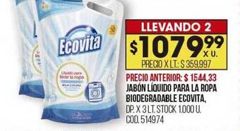 Coto Jabón líquido para la ropa biodegradable ecovita oferta