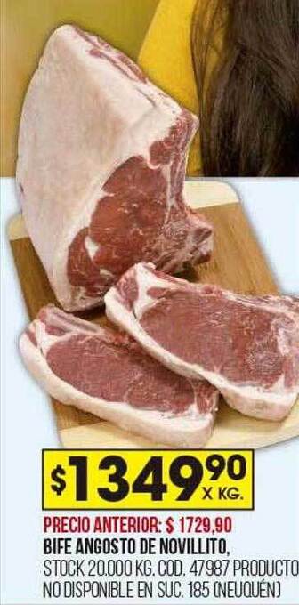 Coto Bife angosto de novillito oferta