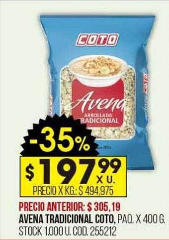 Coto Avena tradicional coto oferta