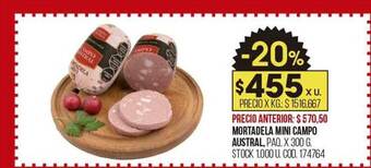 Coto Mortadela mini campo austral oferta