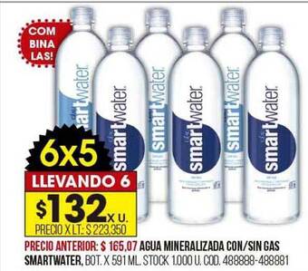 Coto Agua mineralizada con sin gas smartwater oferta