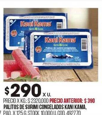 Coto Palitos de surimi congelados kani kama oferta