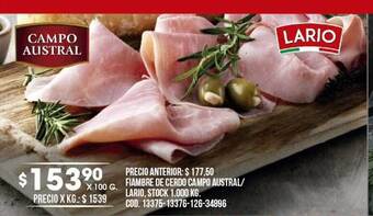 Coto Fiambre de cerdo campo austral lario oferta