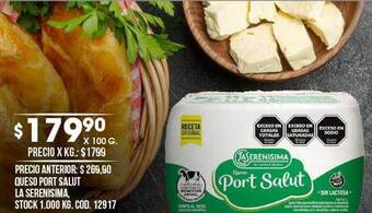Coto Queso port salut la serenisima oferta
