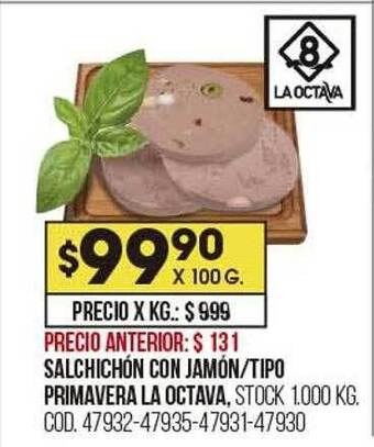 Coto Salchichón con jamón tipo primavera la octava oferta