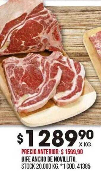Coto Bife ancho de novillito oferta
