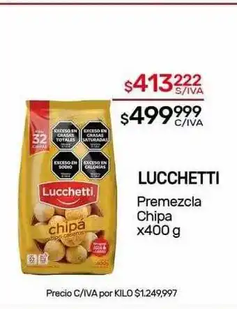 Nini Mayorista Lucchetti premezcla chipa oferta