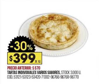 Coto Tartas individuales varios sabores oferta