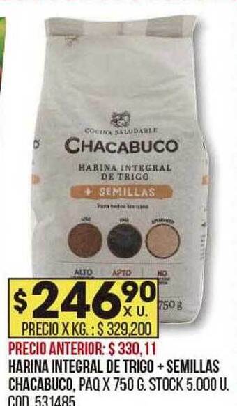 Coto Harina integral de trigo + semillas chacabuco oferta
