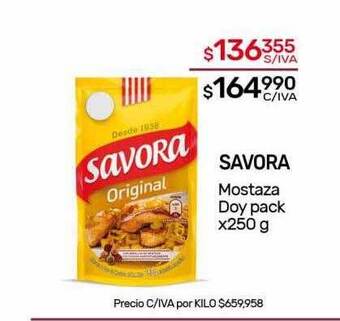 Nini Mayorista Savora mostaza doy pack oferta