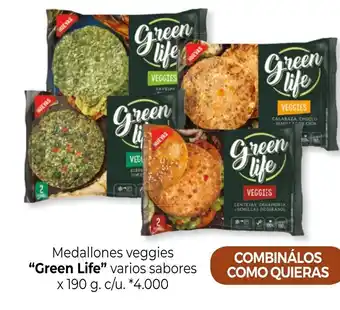 La Anonima Green Life Medallones veggies varios sabores x 190 g. c/u. oferta
