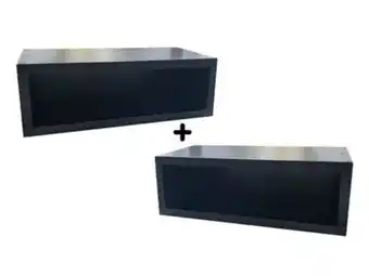 Frávega 2 mesas de luz flotante negro nordico escandinavo oferta