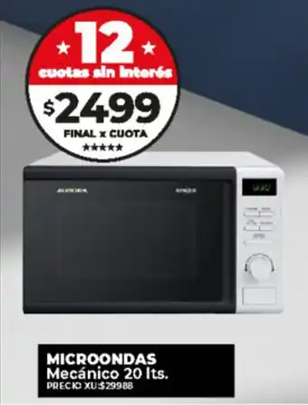 Supermayorista Vital Microondas Mecánico 20lt oferta