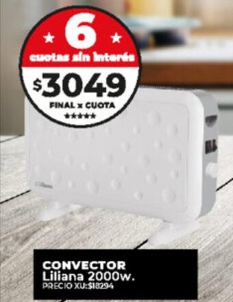 Supermayorista Vital Convector Liliana 2000w oferta