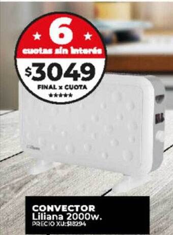 Supermayorista Vital Convector liliana 2000w oferta