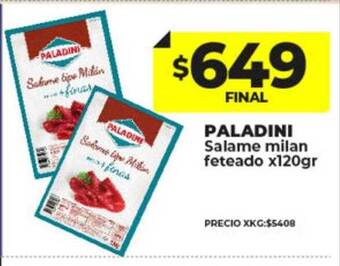 Supermayorista Vital Paladini salame milan feteado oferta