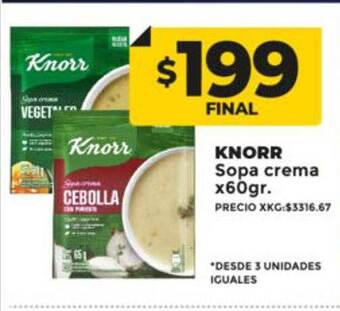 Supermayorista Vital Knorr sopa crema oferta