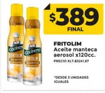 Supermayorista Vital Fritolim aceite manteca aerosol oferta