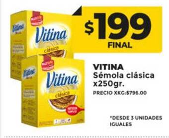 Supermayorista Vital Vitina sémola clásica oferta