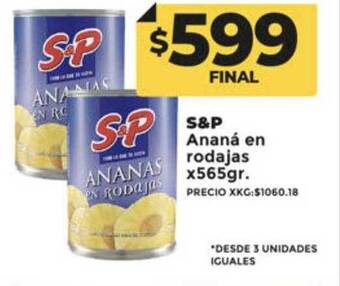 Supermayorista Vital S&p ananá en rodajas oferta