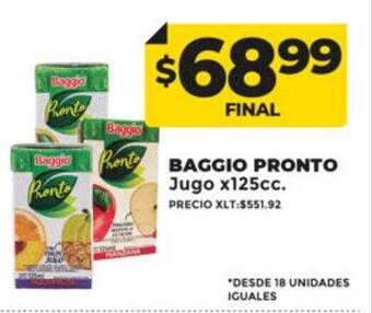Supermayorista Vital Baggio pronto jugo oferta