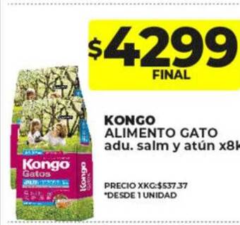 Supermayorista Vital Kongo alimento gato adu salm y atún oferta