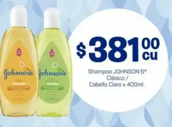 Supermercados DIA Johnson's Shampoo Clásico/Cabello Claro x 400ml oferta