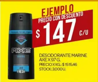 Supermercados DIA Axe Desodorante Marine x 97g oferta