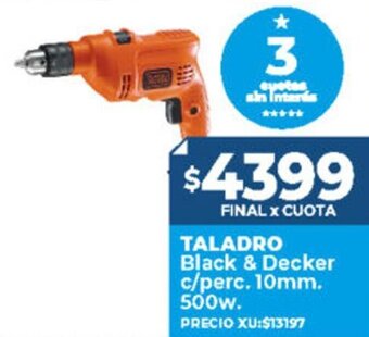 Supermayorista Vital Taladro Black&Decker c/perc. 10mm 500w oferta