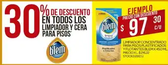 Supermercados DIA Blem Limpiador Concentrado Para Pisos Plastificados Y Flotantes x 450ml oferta