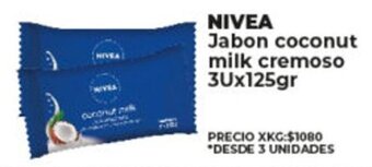 Supermayorista Vital Nivea Jabon Coconut Milk Cremoso 3u x 125g oferta