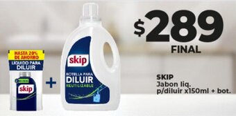 Supermayorista Vital Skip Jabon Liq. p/Diluir x 150ml + bot. oferta