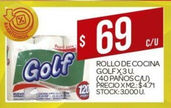 Supermercados DIA Golf Rollo De Cocina x 3u oferta