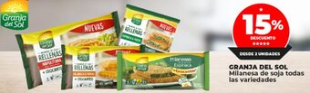 Supermayorista Vital Granja del Sol Milanesa de soja todas las variedades oferta