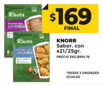 Supermayorista Vital Knorr Sabor. con x 21/25g oferta