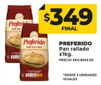 Supermayorista Vital Preferido Pan Rallado x 1kg oferta