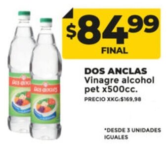 Supermayorista Vital Dos Anclas Vinagre Alcohol Pet x 500cc oferta