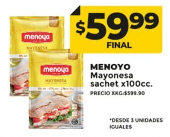 Supermayorista Vital Menoyo Mayonesa sachet x 100cc oferta