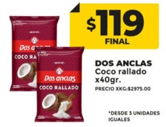 Supermayorista Vital Dos Anclas Coco Rallado x 40g oferta