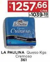 Hipermay La paulina queso kgs cremoso oferta